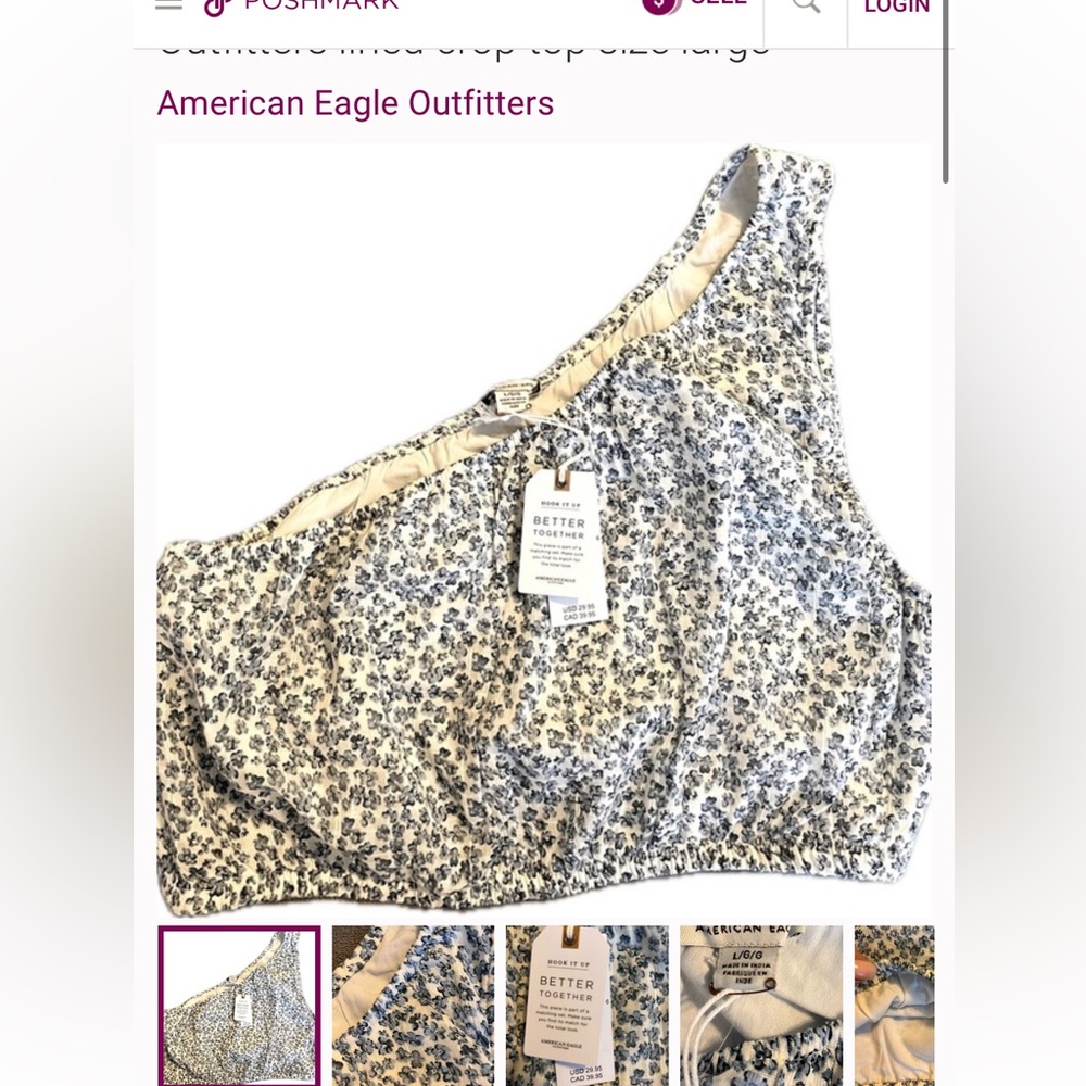 American Eagle crop top size large